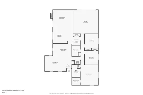 Floorplan - 4317 Crestover Dr, Mesquite, TX 75150 photo 1 of 1