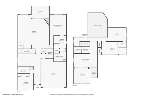 Floorplan - 1820 Harrier Ln, Argyle, TX 76226 photo 1 of 1