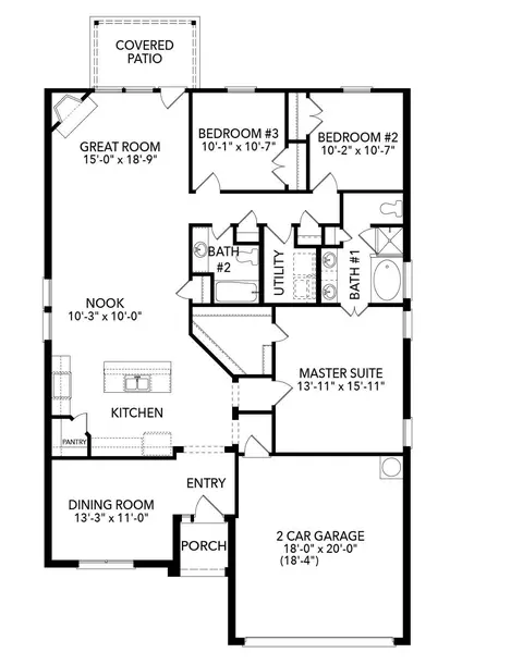 Floorplan - 418 Comanche Dr, Cleburne, TX 76033 photo 1 of 1