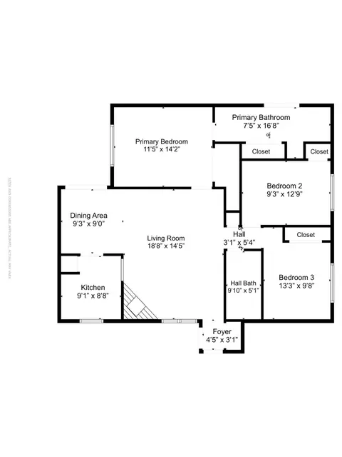 Floorplan - 7004 Ruby Dr, Dallas, TX 75237 photo 1 of 1