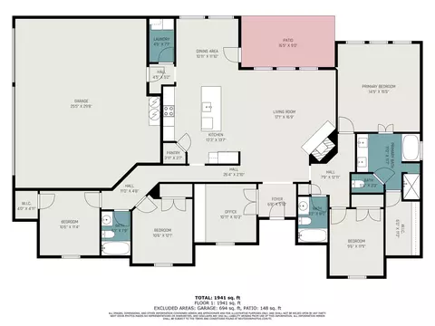 Floorplan - 208 Marshall Dr, Springtown, TX 76082 photo 1 of 1