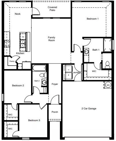 Floorplan - 312 Bronze Cir N, Springtown, TX 76082 photo 1 of 1