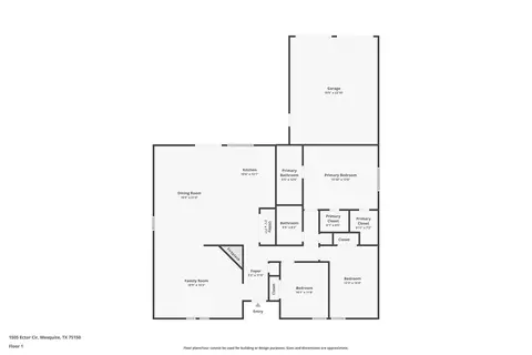 Floorplan - 1505 Ector Cir, Mesquite, TX 75150 photo 1 of 1