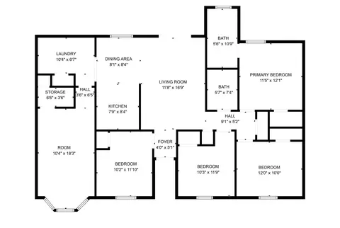 Floorplan - 609 Springtime Dr, Cedar Hill, TX 75104 photo 1 of 1