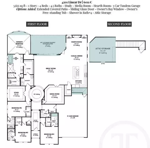 Floorplan - 4201 Linear, Prosper, TX 75078 photo 1 of 1