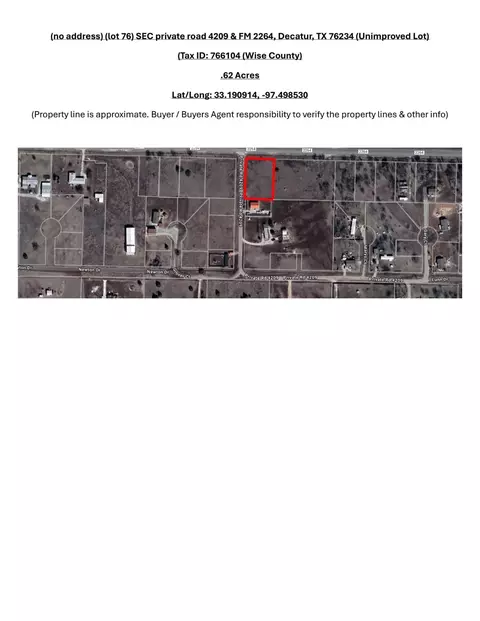 lot76 Private Road 4209 Fm 2264, Decatur, TX 76234