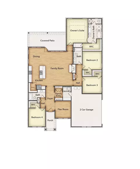 Floorplan - 509 Ashlow Ct, Springtown, TX 76082 photo 1 of 1