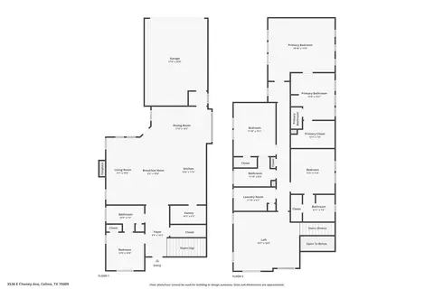 Floorplan - 3536 E Cheney Ave, Celina, TX 75009 photo 1 of 1