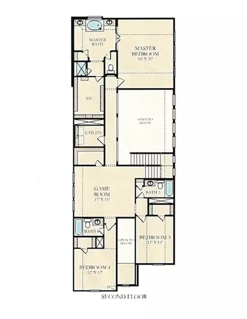 Floorplan - 518 Rustic Ln, Euless, TX 76039 photo 1 of 2