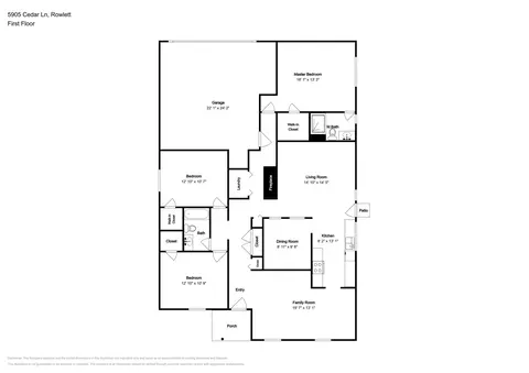 Floorplan - 5905 Cedar Ln, Rowlett, TX 75089 photo 1 of 1