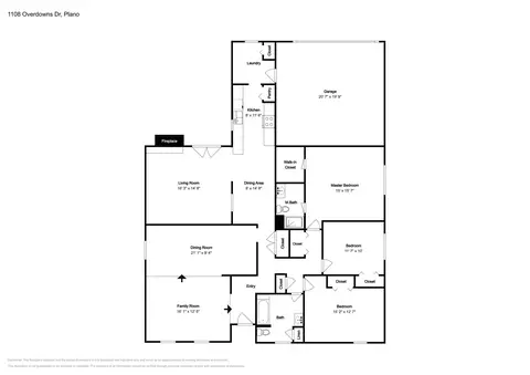 Floorplan - 1108 Overdowns Dr, Plano, TX 75023 photo 1 of 1