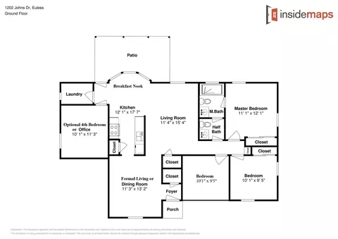 Floorplan - 1202 Johns Dr, Euless, TX 76039 photo 1 of 1