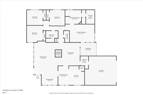 1036 Clinton St, Carrollton, TX 75007