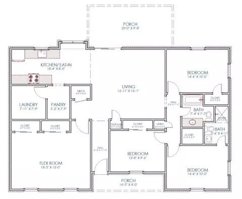 Floorplan - 108 Gettysburg, Comanche, TX 76442 photo 1 of 1