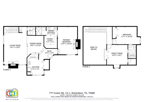 Floorplan - 777 Custer Rd #13-1, Richardson, TX 75080 photo 1 of 1