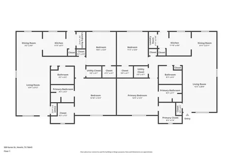 Floorplan - 508 Karen Dr #512, Hewitt, TX 76643 photo 1 of 1