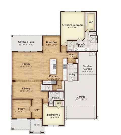 Floorplan - 808 Stone Eagle Dr, Azle, TX 76020 photo 1 of 2