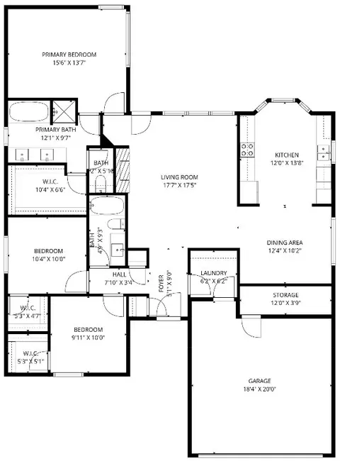 Floorplan - 1206 Hanover Dr, Euless, TX 76040 photo 1 of 1
