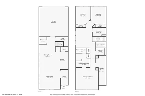 Floorplan - 405 Matchbox St, Argyle, TX 76226 photo 1 of 1