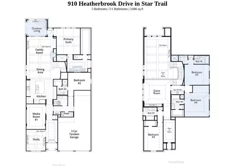 Floorplan - 910 Heatherbrook Dr, Prosper, TX 75078 photo 1 of 1