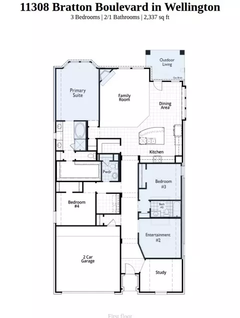 Floorplan - 11308 Bratton Blvd, Haslet, TX 76052 photo 1 of 1