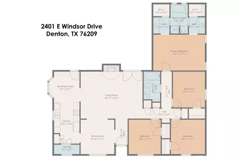 Floorplan - 2401 E Windsor Dr, Denton, TX 76209 photo 1 of 1