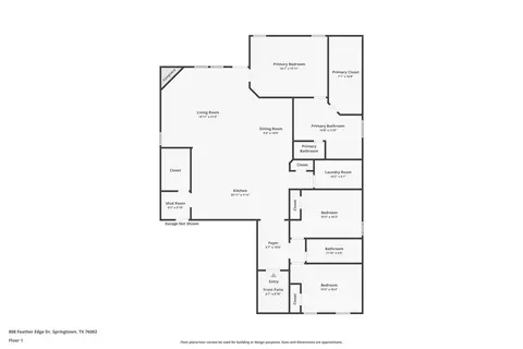 Floorplan - 808 Feather Edge, Springtown, TX 76082 photo 1 of 1