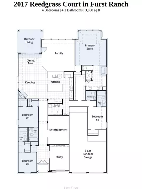 Floorplan - 2017 Reedgrass Ct, Flower Mound, TX 76226 photo 1 of 1