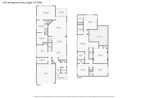 Floorplan - 1241 Montgomery Way, Argyle, TX 76226 photo 1 of 1