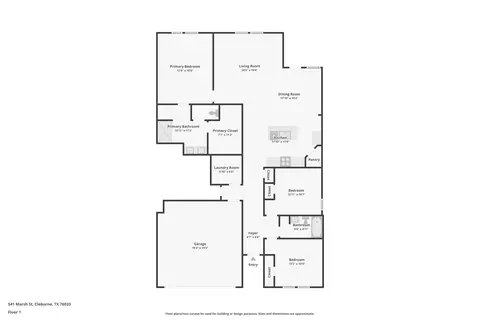 Floorplan - 541 Marsh St, Cleburne, TX 76033 photo 1 of 1