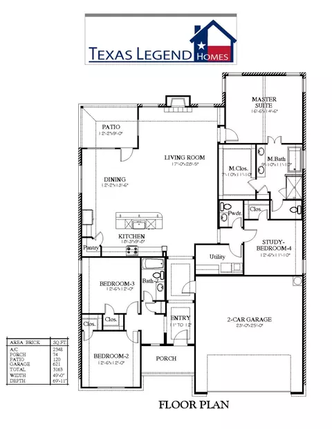 Floorplan - 415 E Burks St, Pilot Point, TX 76258 photo 1 of 1