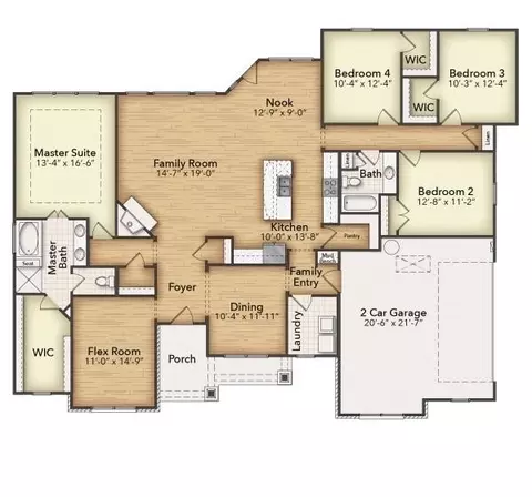 Floorplan - 185 Chester Rd, Springtown, TX 76082 photo 1 of 1