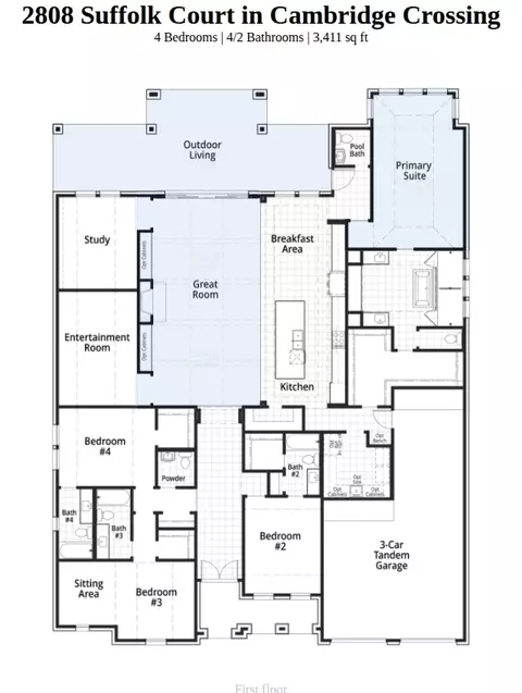 Floorplan - 2808 Suffolk Ct, Celina, TX 75009 photo 1 of 1