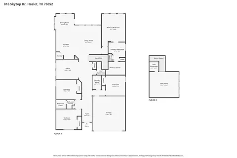 Floorplan - 816 Skytop Dr, Haslet, TX 76052 photo 2 of 2