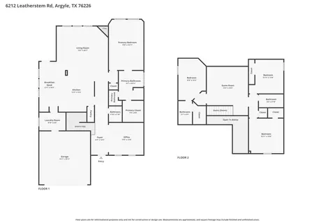 Floorplan - 6212 Leatherstem Rd, Argyle, TX 76226 photo 1 of 1