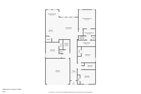 Floorplan - 14808 Hester Trl, Haslet, TX 76052 photo 1 of 1