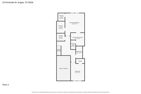 Floorplan - 413 Parkside Dr, Argyle, TX 76226 photo 2 of 2