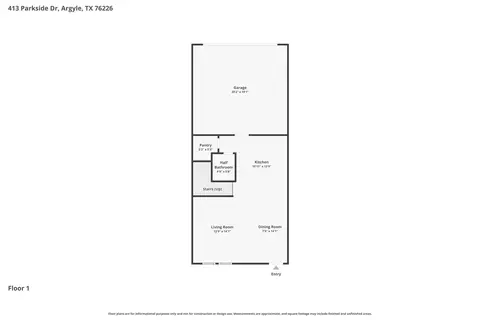Floorplan - 413 Parkside Dr, Argyle, TX 76226 photo 1 of 2