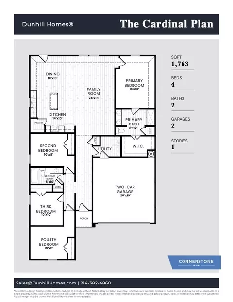 Floorplan - 433 Rose Ave, Cleburne, TX 76033 photo 1 of 1
