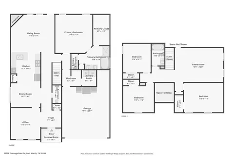 Floorplan - 12308 Durango Root Dr, Fort Worth, TX 76244 photo 1 of 3