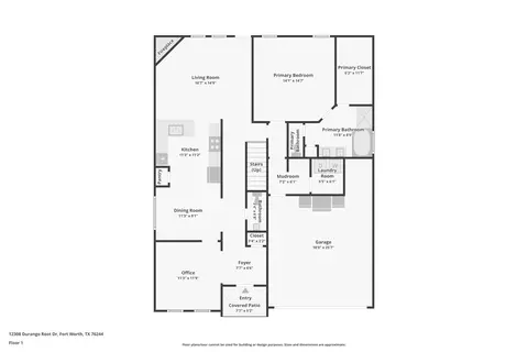 Floorplan - 12308 Durango Root Dr, Fort Worth, TX 76244 photo 2 of 3