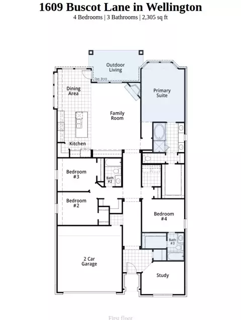 Floorplan - 1609 Buscot Ln, Haslet, TX 76052 photo 1 of 1