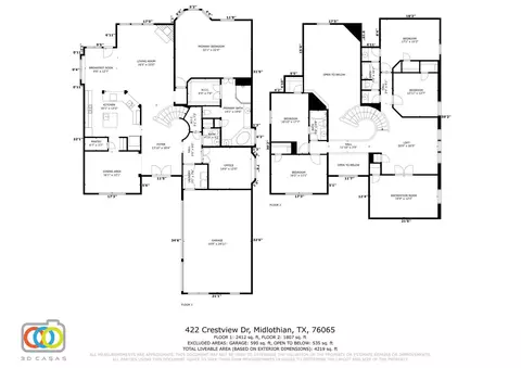 Floorplan - 422 Crestview Dr, Midlothian, TX 76065 photo 1 of 1