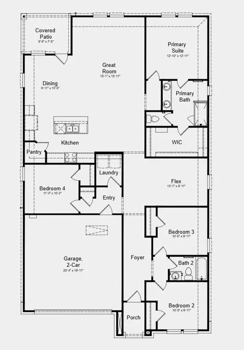 Floorplan - 15345 Meso Maya Ln, Haslet, TX 76052 photo 1 of 1