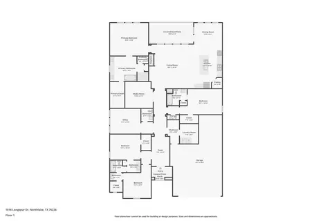 Floorplan - 1816 Longspur Dr, Argyle, TX 76226 photo 1 of 1