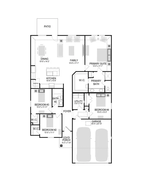 Floorplan - 849 Rockcloud Dr, Haslet, TX 76052 photo 1 of 1