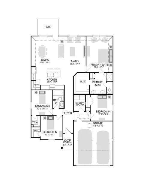 Floorplan - 885 Rockcloud Dr, Haslet, TX 76052 photo 1 of 1