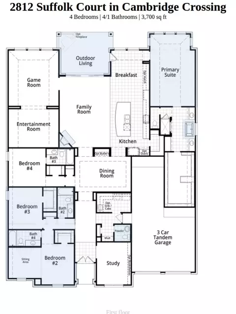 Floorplan - 2812 Suffolk Ct, Celina, TX 75009 photo 1 of 1