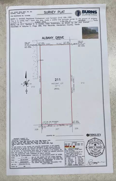 0 Albany Dr, Mabank, TX 75156