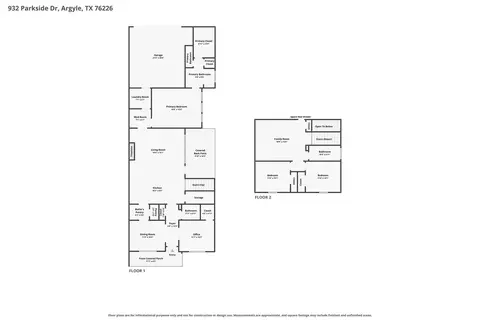 Floorplan - 932 Parkside Dr, Argyle, TX 76226 photo 1 of 1